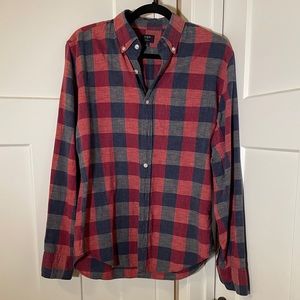 J.Crew Homespun Red & Blue Checkered Button Down
